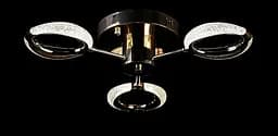 Люстра стельова LED Splendid Ray LT9861/3, 80W, золото, білий, сучасний стиль, з пультом, димер - мініатюра 4