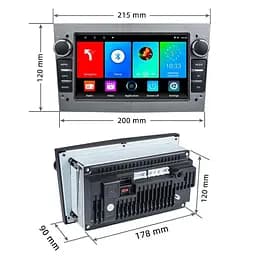 Магнітола Opel Universal 8 Android 12, 8 дюймовий IPS екран, 4 ГБ ОЗУ, 32 ГБ ПЗУ, CarPlay, GPS, Wi-Fi, Bluetooth, XPRO (42430-7032A-32GB_5775) - мініатюра 4