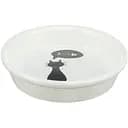 Миска для котів Trixie керамічна 0.25 л 13 см біла з чорним котиком (24499)