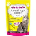 Мясной корм для кошек Леопольд Hairball care в желе с говядиной для выведения шерсти 85 г