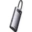 Хаб Baseus Metal Gleam Series 7-in-1 Type-CHUB Type-CtoHDXiaomi* 1+USB3.0*3+PD*1+VGA* 1+RJ45* 1 WKWG040013 Grey - мініатюра 2