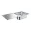 Кухонна мийка Grohe 1000 x 500 мм з ексцентриком, 1 чаша, матова 31563SD1, Нержавіюча сталь - мініатюра 1