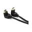 Кабель мультимедійний HDMI M to HDMI M 1.0m V1.4 90° corner black Merlion (YT-HDMI-1.0m/90°-90°) - мініатюра 1