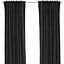 Штори на кухню та в кімнату Cosas ONYX180х260 см 2 шт чорний (Curtains_100Black_DUK_180x260) - мініатюра 1