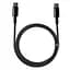 Дата кабель Baseus Tungsten Gold Type-C to Type-C Cable 100W (1m) (CATWJ-01) Чорний - мініатюра 1