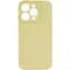 Чохол Silicone Case із захистом камери Full Apple iPhone 15 Pro Crem Yellow - мініатюра 1