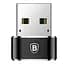Перехідник Baseus USB Male To Type-C Female Adapter Converter 3A (CAAOTG-01) Чорний - мініатюра 3