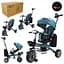 Триколісний велосипед Best trike блакитний колеса PU батар., звук, світло, з батьківскою ручкою та дахом, у кор. 64х41х31,5 см - мініатюра 1