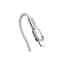 Дата кабель USB-C to Lightning 1.0m Cafule Metal PD 20W white Baseus (CATLJK-A02) - мініатюра 3
