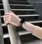Ремінець для Xiaomi Mi Band 5/6 силікон + шкіра MiJobs Коричнево Чорний (1540703) - мініатюра 5