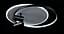 Люстра стельова LED Splendid Ray L2451/480/2+2, 4 лампи, 56 см, чорний та білий, сучасний стиль, з пультом, димер - мініатюра 2