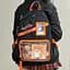 Рюкзак стильний оранжевий з прозорими відсіками Stylish Backpack Orange 43x33 - мініатюра 2