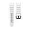 Браслет Ribbed для Samsung Galaxy Watch 4 - бело-черный ширина крепления 20мм силикон Watchbands (W11-6WB90259099) - миниатюра 3