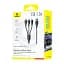 Кабель Baseus Ultra-Fast 3in1 Fast Charging Cable USB для MicroUSB+Lightning+Type-C 3.5A 0.8m P10376303121-01 Black - мініатюра 8