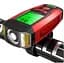 Вело ліхтар + дзвінок + велокомп'ютер AS0808 XPG+2LED(yellow)+COB(red) micro USB - мініатюра 1