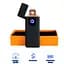 Электронная зажигалка черная матовая сенсорная зажигалка на подарок USB Lighter - миниатюра 2
