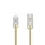 USB Cable Hoco U8 Zinc Alloy Metal iPhone 6 Gold 1m - мініатюра 1