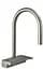 Змішувач Hansgrohe Aquno Select М81 170 3jet кухонний з витяжним виливом Sbox 73831800 Stainless Steel Нержавіюча сталь - мініатюра 1