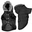 Куртка з капюшоном Flamingo Polar Black фламінго полар одяг для собак, чорний 34 см - мініатюра 1