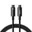 Кабель Baseus Tungsten Gold Fast Charging Cable Type-C to Type-C 240W 1m CAWJ040001 Black - мініатюра 1