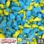 Грунт Аква Ginger Pro 3.5 кг №23 жовто-блакитний 5-10 мм - мініатюра 1