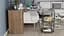 Стол-тумба трансформер Смарт 3/2 с этажеркой Ferrum-decor 1430x1450x600 Черный металл ДСП Дуб Сонома Трюфель 16 мм (FRD-105120) - миниатюра 5
