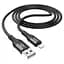 Кабель Hoco X72 Pisces Cable USB to Lightning 2,4A 1m Black - мініатюра 1