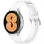 Ремешок для Samsung Galaxy Watch 4 - белый ширина крепления 20мм силикон размер L Watchbands OneLine (WB00S4GALAXYONELINE2) - миниатюра 1
