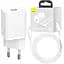 Сетевое зарядное устройство Baseus Super Si Quick Charger 20W Sets Black + Type-C to Lightning Cable White - миниатюра 1