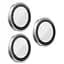 Защитное стекло BlueO Metal на камеру для Apple iPhone 16 Pro / 16 Pro Max / 15 Pro / 15 Pro Max Серебряный / Silver Diamond - миниатюра 1