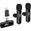 Мікрофонна система бездротова Hoco L20A Fair dual-mic wireless microphone iP/Type-C чорний - мініатюра 1