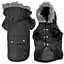 Flamingo Polar Black фламінго полар одяг для собак, куртка з капюшоном, чор ний 42 см - мініатюра 1