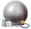 М'яч для фітнесу (фітбол) PowerPlay 4001 Ø65 cm Gymball Сірий + помпа (PP_4001_65_Grey) - мініатюра 1