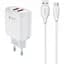 Зарядний пристрій Celebrat C-N3 12w 2USB + Type-C Cable White - мініатюра 1
