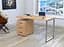 Письмовий стіл Loft Design L-27 Сріблястий (Дуб Крафт золотий) - мініатюра 1