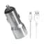 Автомобільний зарядний пристрій XO TZ09 (2USB, 2.4A) Gray + кабель Lightning (6920680873517) - мініатюра 1