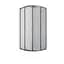 Душова кабіна з низьким піддоном Mixxus Plain SCT02-90x90x195-TR graphite прозоре скло 4 мм MI6901, Універсальна, прозорий, графіт - мініатюра 3