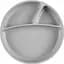 Тарілка секційна MinikOiOi Portions Powder Grey, на присосці, силіконова (101050004) - мініатюра 1