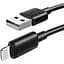 Кабель Usams SJ709 Lightning 2.4A Fast Charging Data CableYD Series Чорний - мініатюра 1
