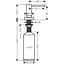Дозатор кухонний Hansgrohe A51 500 ml врізний Matt Black 40448670, Чорний матовий - мініатюра 6