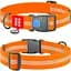 Нашийник для собак водостійкий Waudog Waterproof з QR паспортом, світловідбивний, пластиковий фастекс, XXL, 46-70х4 см, помаранчевий - мініатюра 1