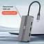 USB-хаб XON SmartHub 8 в 1 (VGA, HDMI, SD/TF, 2xType-C, 2xUSB3.0) Сірий (UHCHP082322G 5207) - мініатюра 3