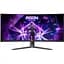 TFT 34" AOC AG346UCD, QD-OLED, UWQHD, 175Гц, 0,03мс, вигнутий, HDMIx2, DP, USB-hub, HAS, чорно-сірий - мініатюра 5