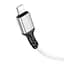 Кабель Borofone BX83 Famous silicone charging for Lightning 2.4A/1 м білий - мініатюра 1