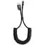 Кабель Baseus Fish eye Spring Data Cable USB For lightning Черный - миниатюра 1