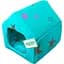 Домик Lucky Pet Джесси №2, 34x39x38 см, бирюзовый - миниатюра 1