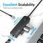 Концентратор Vention USB 3.1 Type-C to 3xUSB 2.0+MicroUSB+RJ45 100M Ethernet black (TGOBB) - мініатюра 3