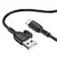 Кабель прочный Borofone BX91 USB - USB-C с поддержкой быстрой зарядки 3 А черный - миниатюра 1