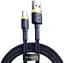 Кабель Baseus Cafule Cable USB to Lightning 1.5A 2m CALKLF-CV3 Dark Blue-Gold - миниатюра 1