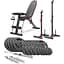 Набор Hop-Sport Strong 99кг со скамейкой HS-1030 и стойками 1005L - миниатюра 1